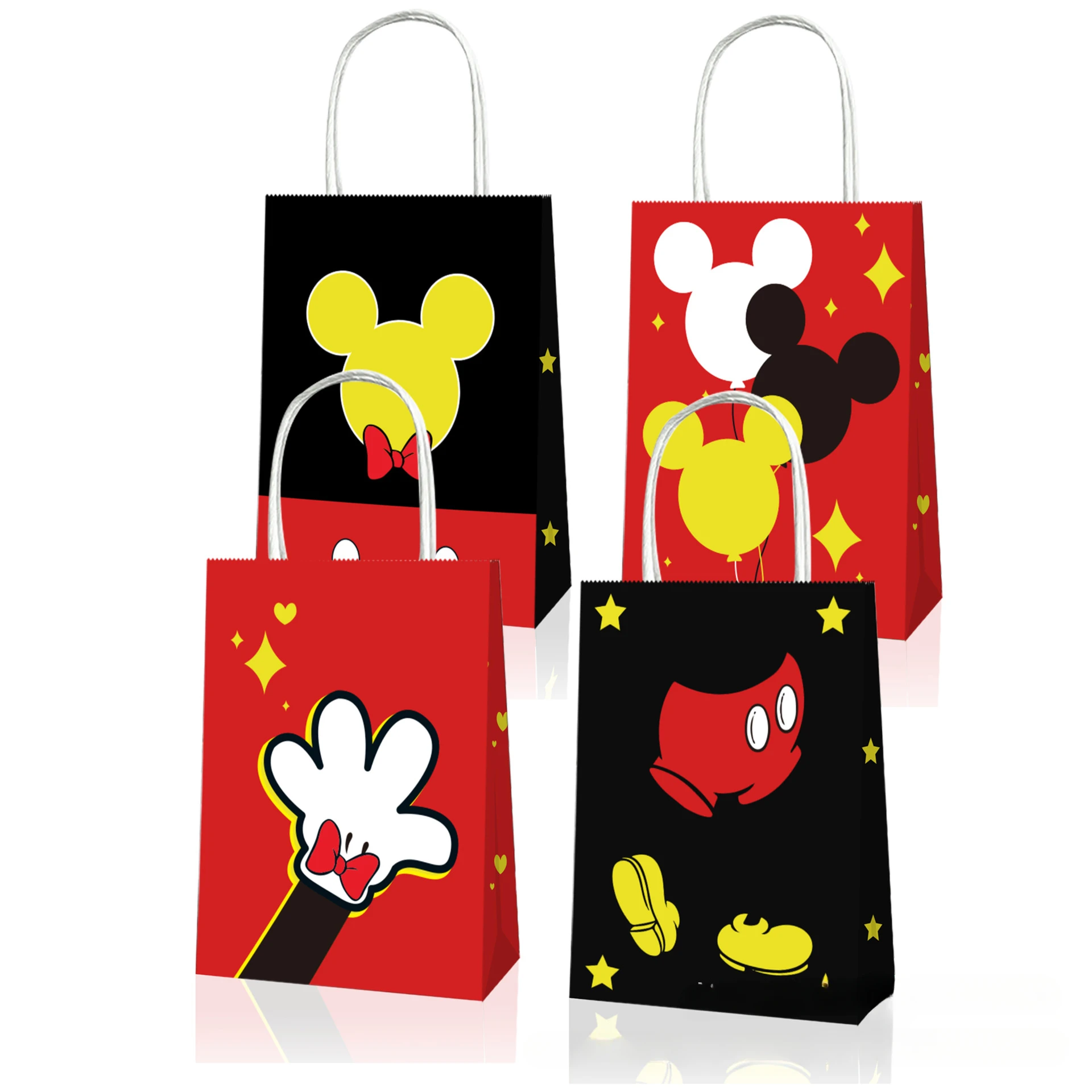 Disney Mickey Mouse Kraft Paper Handbag, Children's Birthday  Gift, Holiday Party Gift wedding  decoracion  party decoration