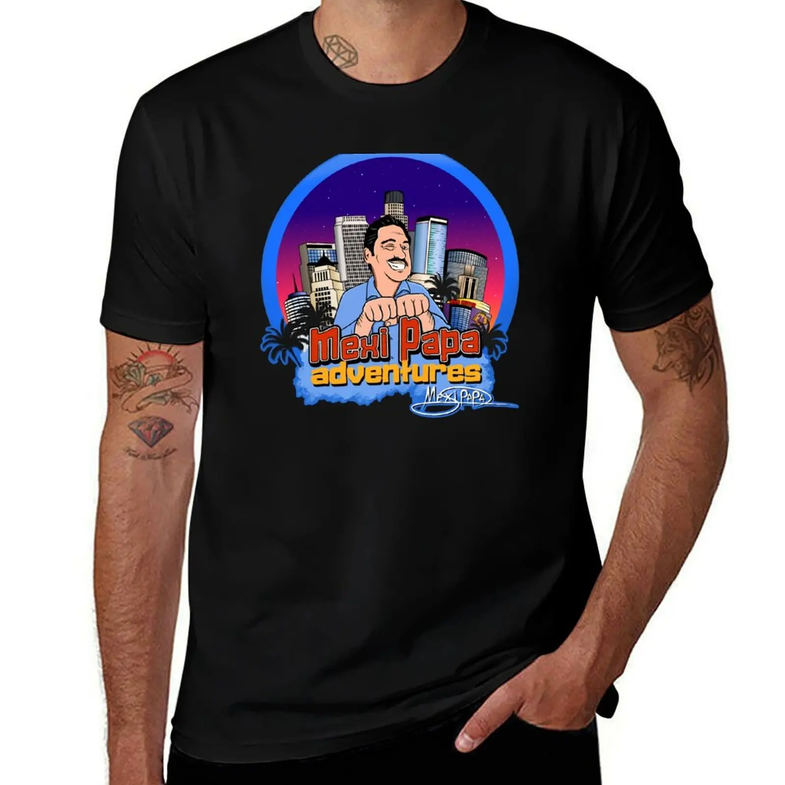 

Mexi Papa T-Shirt blacks funny meme t-shirts vintage clothes T-shirts for men cotton