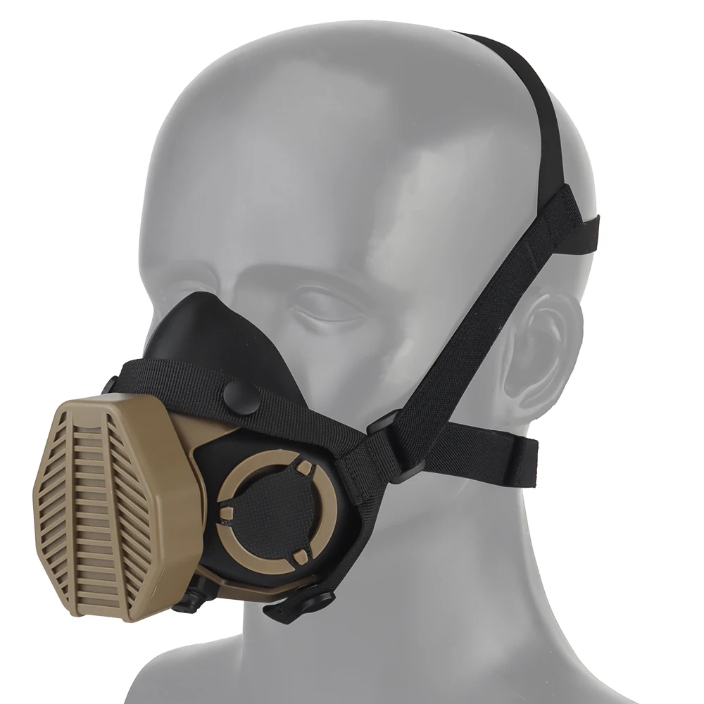 Imagem -02 - Sotr-máscara Respiratória Tática Especial Máscara de Gás Meia Face para Militar Paintball Airsoft cs Cosplay Filtração Hepa Proteção contra Poluição