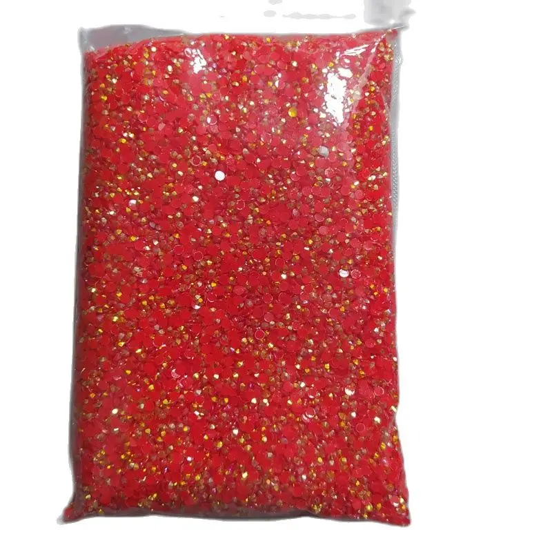 

3mm Wholesale Jelly White AB Nail Rhinestones Non Hotfix Strass Crystal Flatback Resin Glitter Stone Bulk