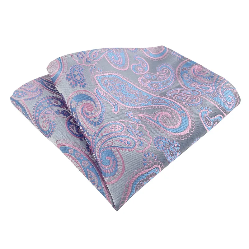 25*25cm New Paisley Cashew Polyester Pocket Square for Groom Man Business Party Wedding Dress Suit Handkerchief