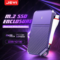 JEYI 10Gbps Gyro-Sensor Write Protection M.2 NVMe Enclosure USB-C SSD Case & RTL9210CN Chip Supports 2230/42/80 SSD UASP TRIM