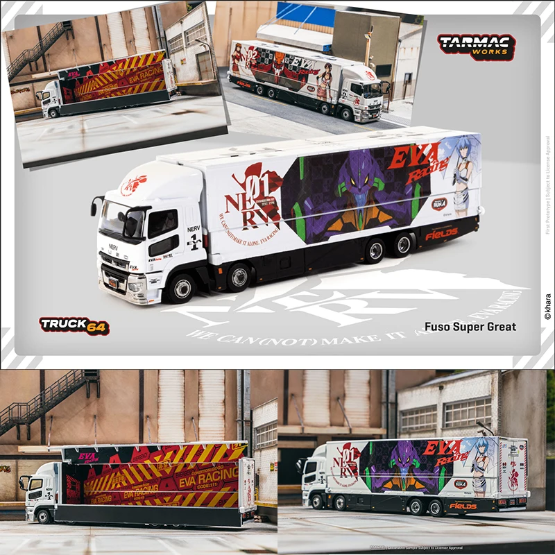 

PreSale TW 1:64 Fuso Super Great EVA Racing Van Truck Diecast Diorama Car Model Collection Miniature Toys Tarmac Works