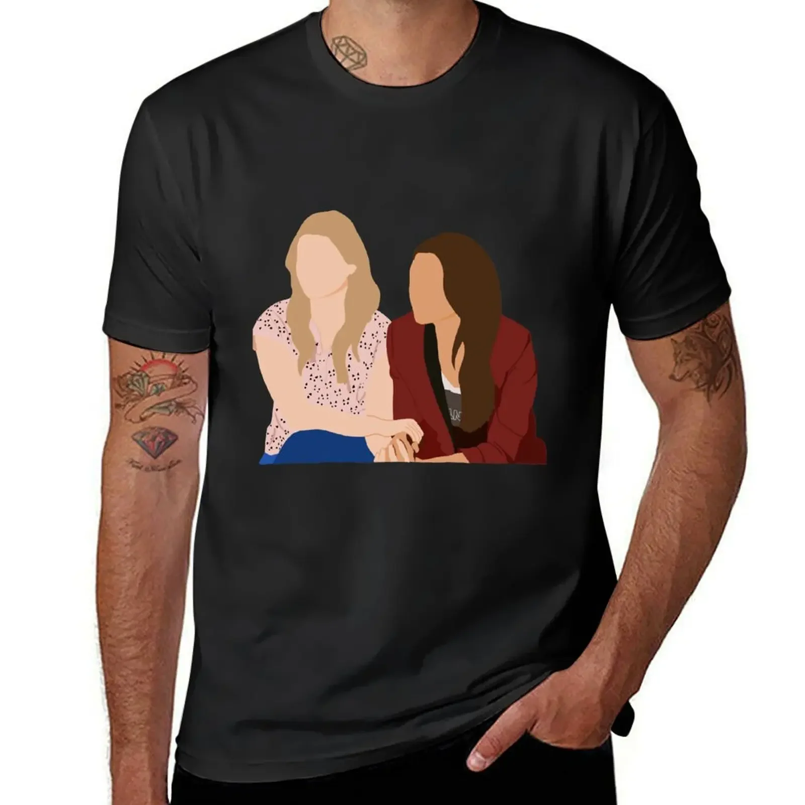 

Alison and Emily PLL T-Shirt vintage clothes funny meme t-shirts valentines boutique clothes summer tops cotton t shirt men