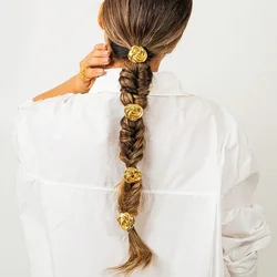 4pcs Fashion Women's Hair Accessories Elegant High Ponytail Flower Hair Rope for Daily Holiday Wear Girl Rubber Band Accessories