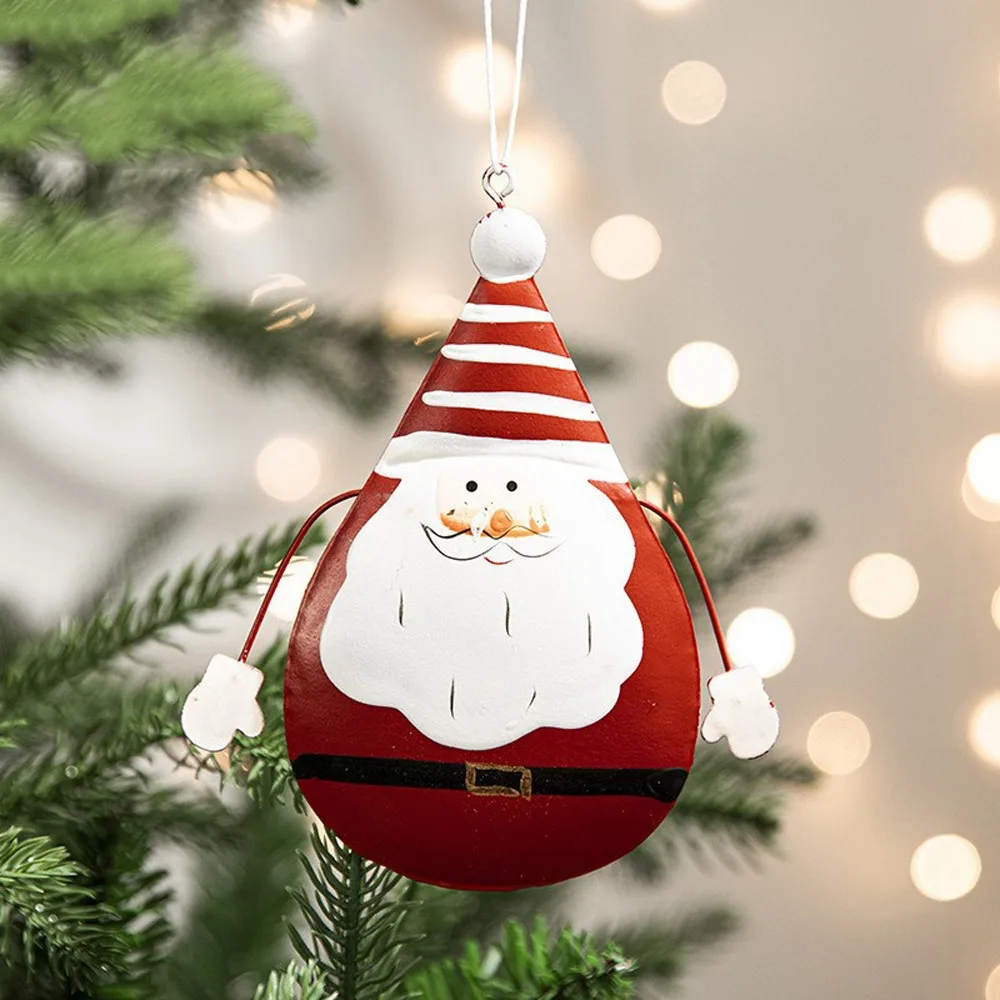 

Nordic Style Christmas Drum Star Pendant Hanging Exquisite Xmas Tree Hanging Pendant Iron Snowflake Pendant Hotel Office Decor