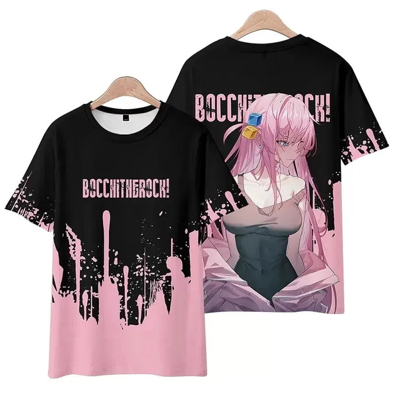 男性と女性のためのファッショナブルなTシャツ,マンガプリントボチ,アニメ,ゴッホ,アロイ,3Dプリント,原宿,ストリートウェア