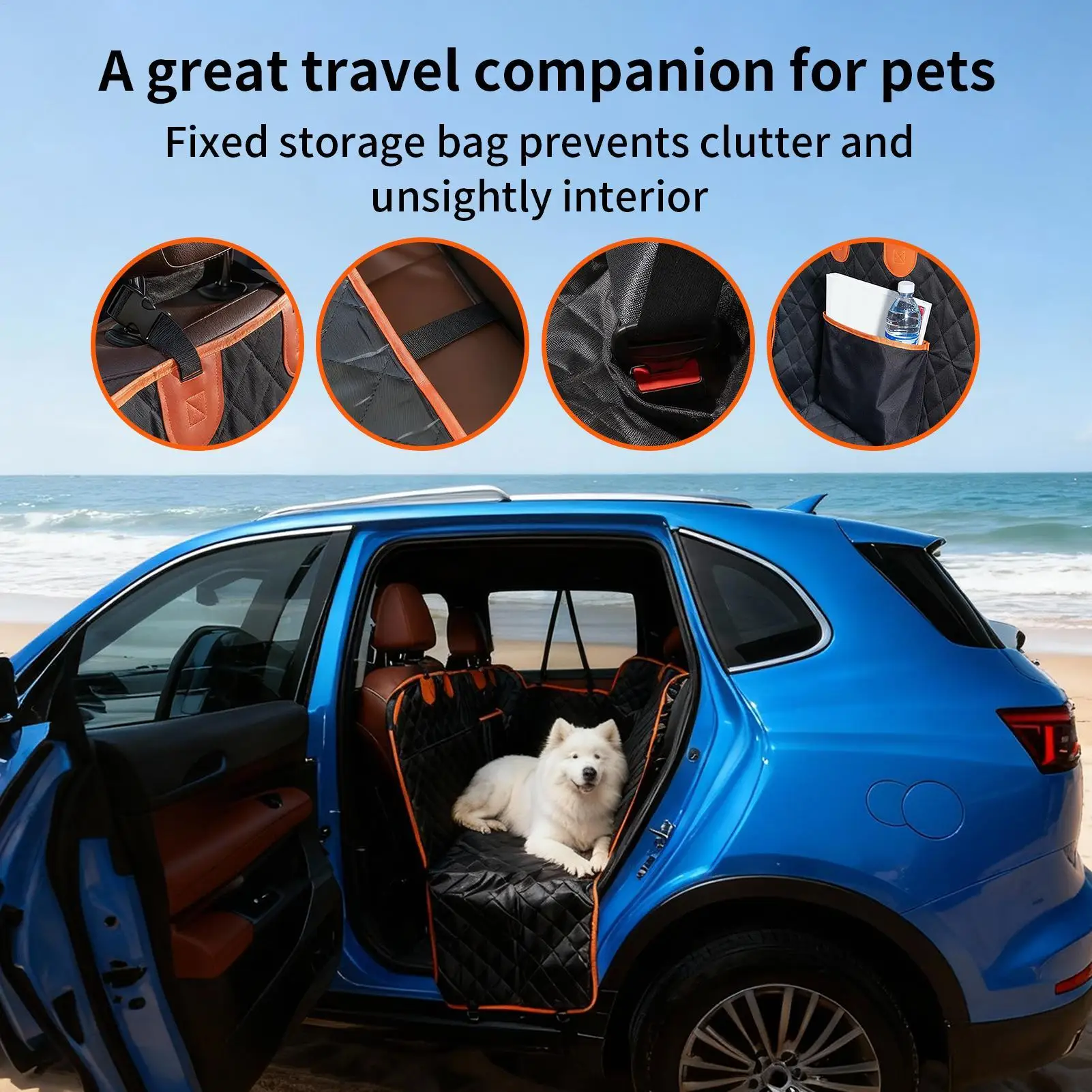 

Pet Car Mat Foldable Waterproof Comfortable Auto Pet Blanket Dog Seat Cover Car Protector For Vehicle SUV Truck Travel