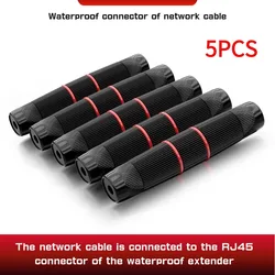 5Pcs RJ45 Docking Connector Ethernet Network Straight-through Waterproof IP67 Header Outdoor Broadband Network Cable Extender