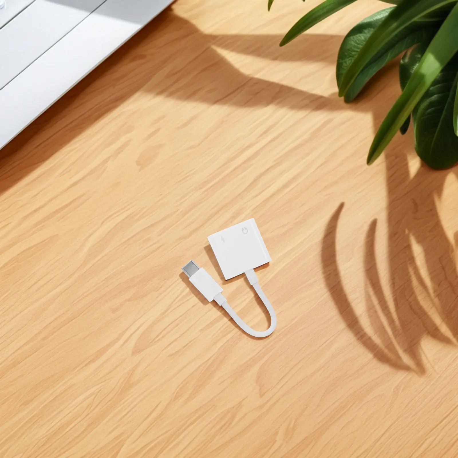Type-C Portable Audio Jack Charging Splitter Adapter Compatible with Headphones Earphones Phones Computers Devices