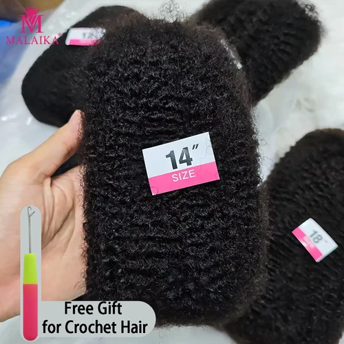Afro rizado a granel 4C 100% cabello humano 30g/50g 1 paquete de cabello virgen Remy a granel para Mini trenzas torcidas reparación de extensiones de rastas