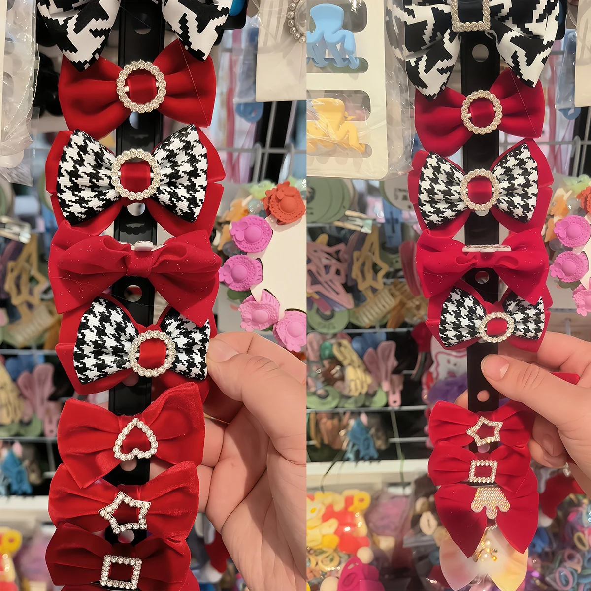 10-20 Stück Kristall-Strass-Schnallen aus Metall in Herz-, Rund- und Quadratform zur Dekoration von Bändern, Einladungskarten, Kleidung und Haaraccessoires – Detail 3