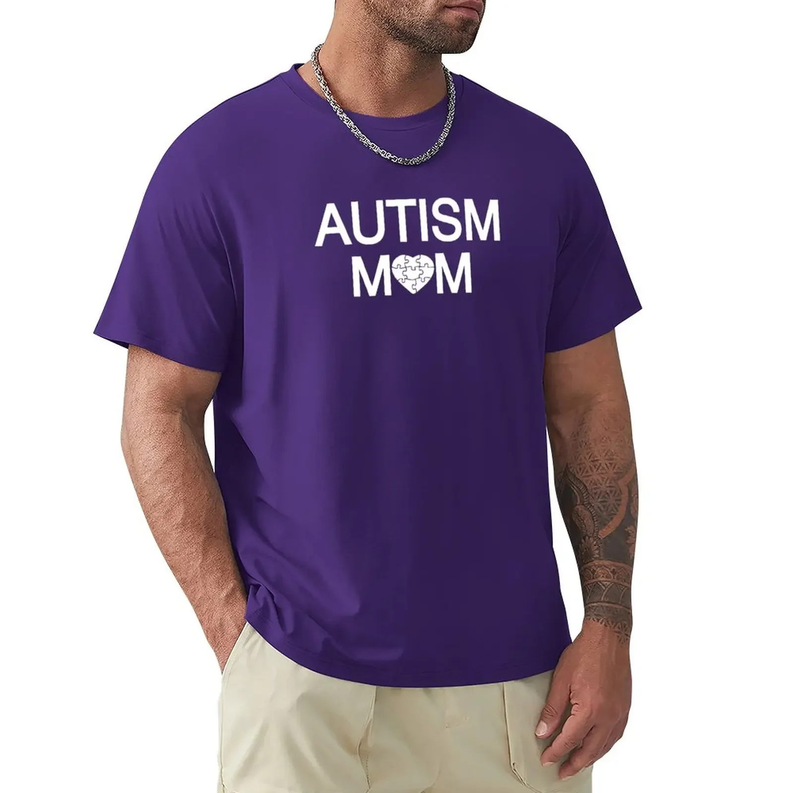 Autism Mum T-Shirt kawaii clothes customs Blouse men graphic t shirts