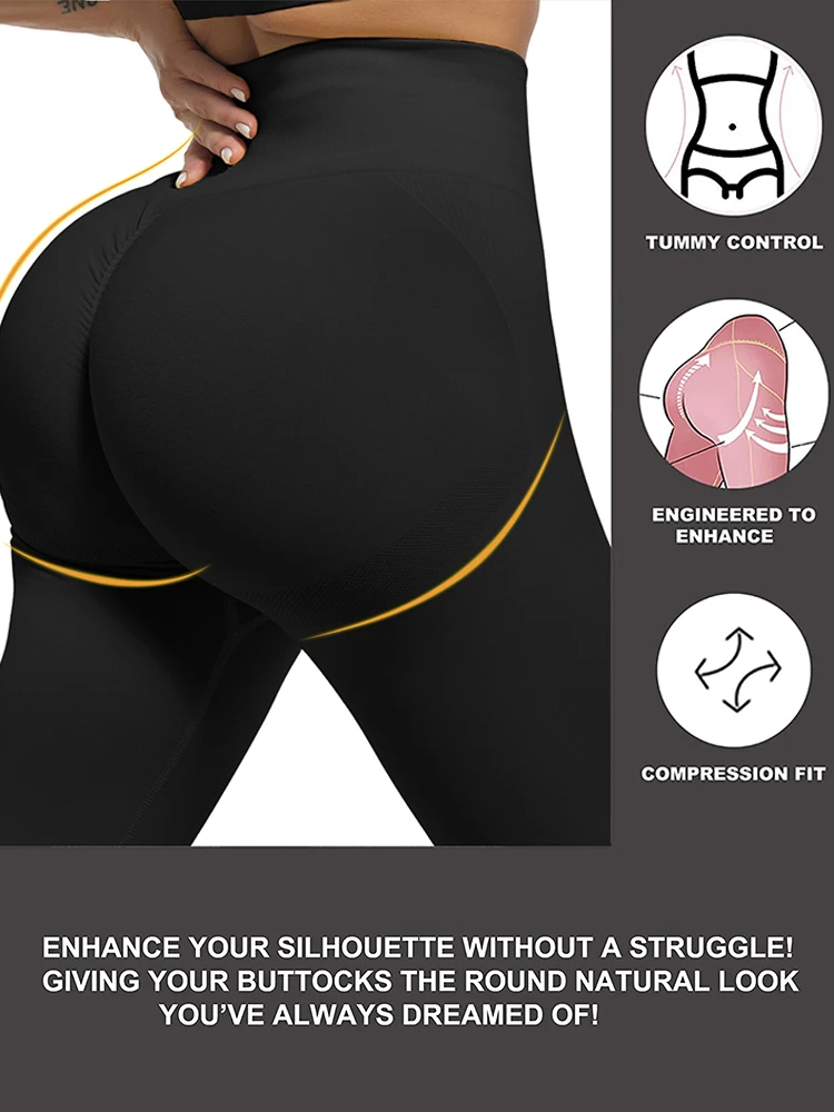 SALSPOR Push Up Sport Leggings Women High Waist Fitness Bubble Butt Leggings  Workout Women Leggings