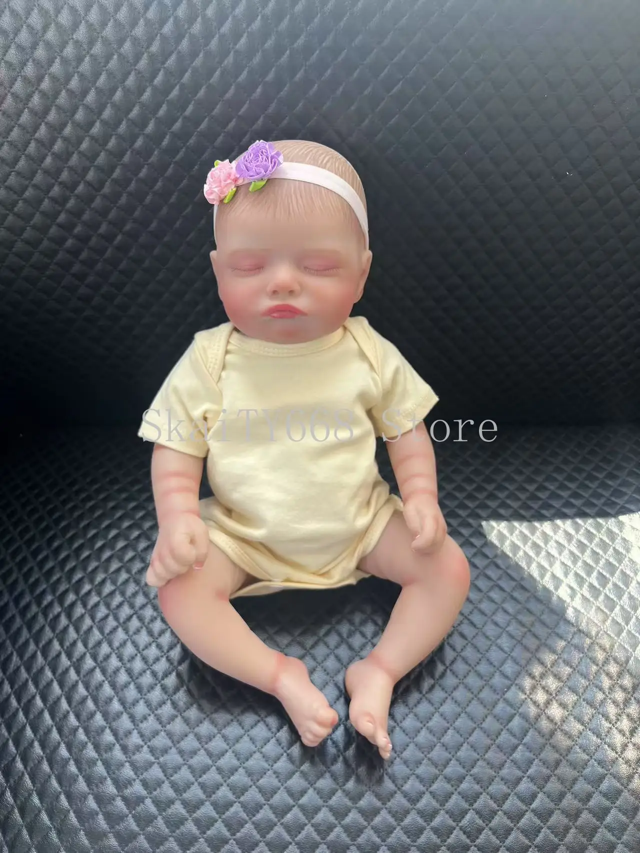 Boneca bebê de silicone reborn rosalie, 43cm, realista, recém-nascido, meninas, pele pintada 3d com veias visíveis, muñecas bebes para niñas
