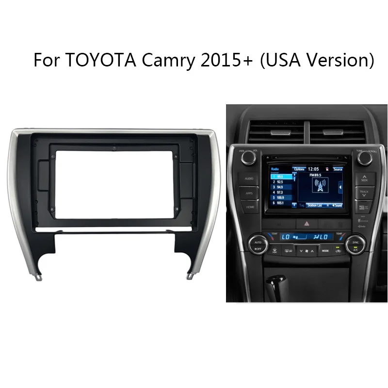 

2 Din Head Unit Car Radio Fascia For TOYOTA Camry 2015+ (USA Version) Auto Stereo Audio Player DVD Panel Dash Kit Frame Bezel