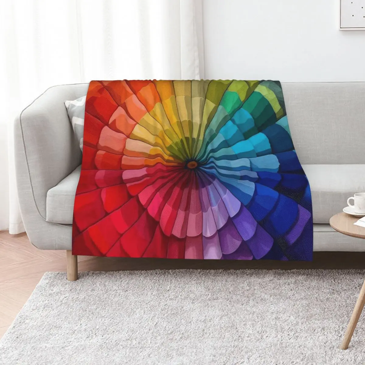 تلوين عجلة اللوحة رمي بطانية الشعر سرير ناعم بطانيات مخصصة لطيف