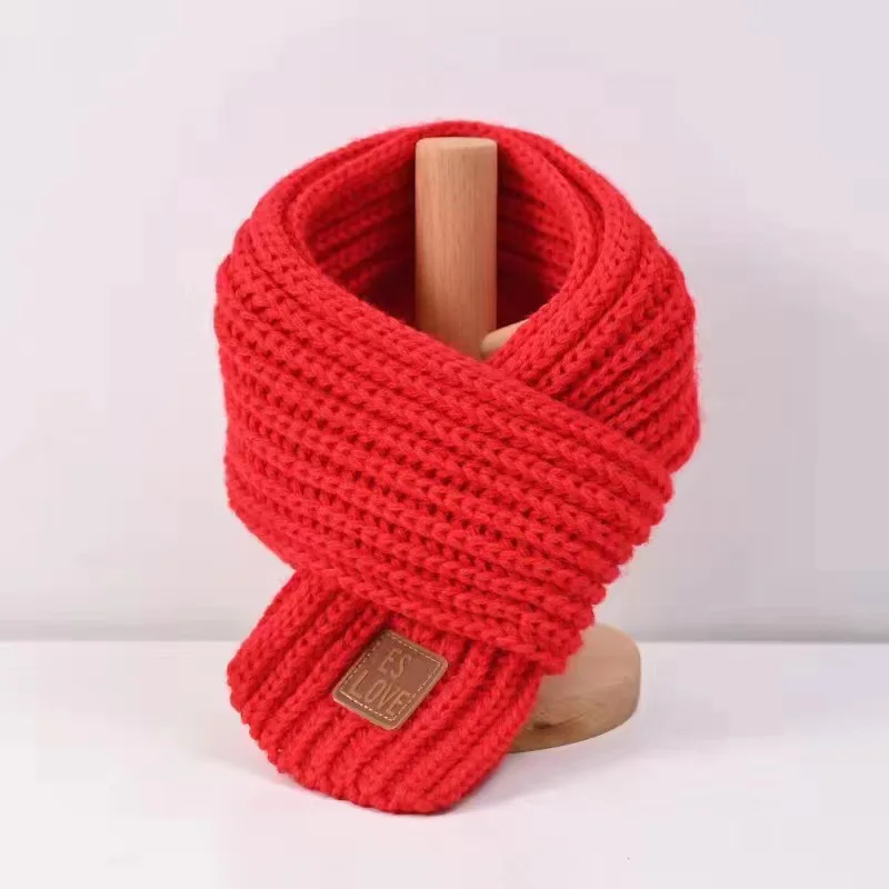 1-5Y Korean Style Children's Scarf Autumn and Winter Fashion Boys and Girls Baby Scarf Cross Pullover Scarves