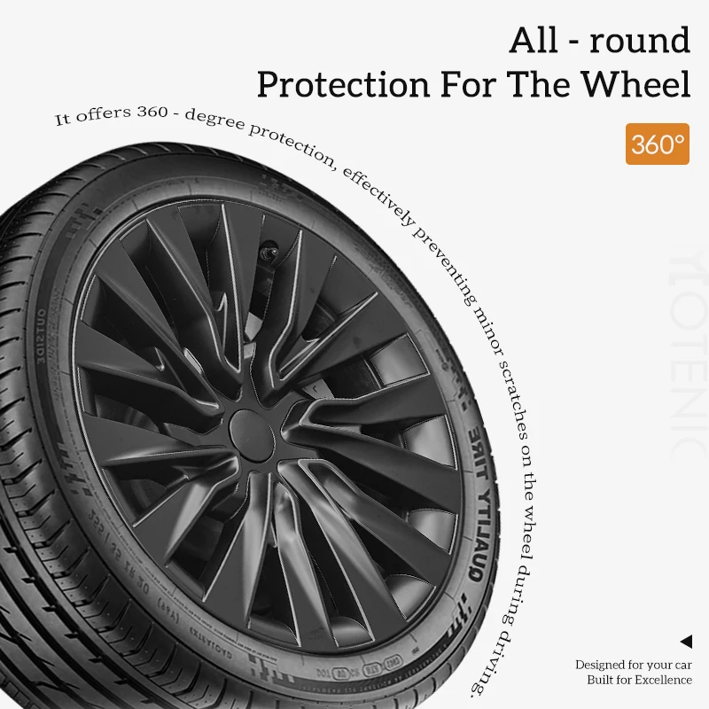 4 قطعة 18 ''تصميم غطاء العجلة ل تسلا نموذج 3 هايلاند 2023-2025 18 بوصة Hubcaps التوربينات نمط محور قبعات استبدال الملحقات #4