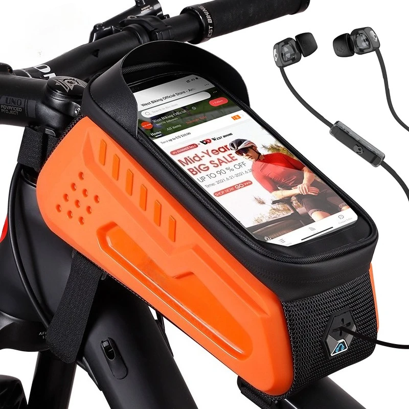 

Eco-Friendly 2L Bike Bag Rainproof Nylon Lightweight with Touch Screen Phone Case for Cycling Storage Bike Accessories