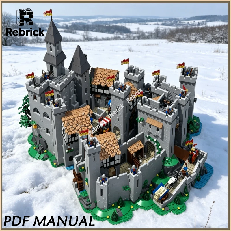 

Расширенный набор для сборки замка Львиных рыцарей MOC, средневековый конструктор для любителей хобби и в подарок