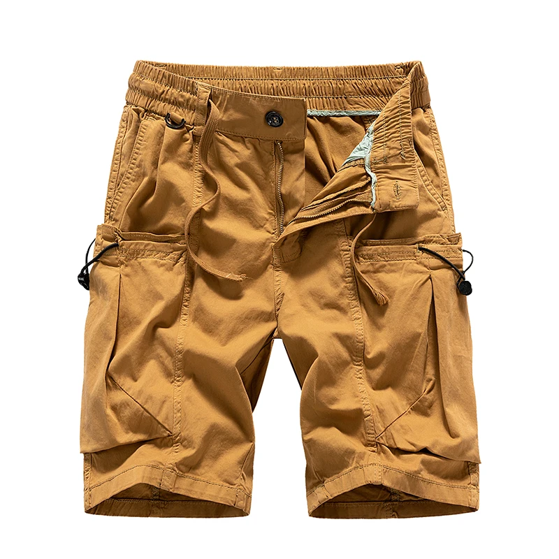

Летние мужские американские ретро трендовые универсальные шорты-карго с несколькими карманами, уличные свободные повседневные мужские брюки-карго