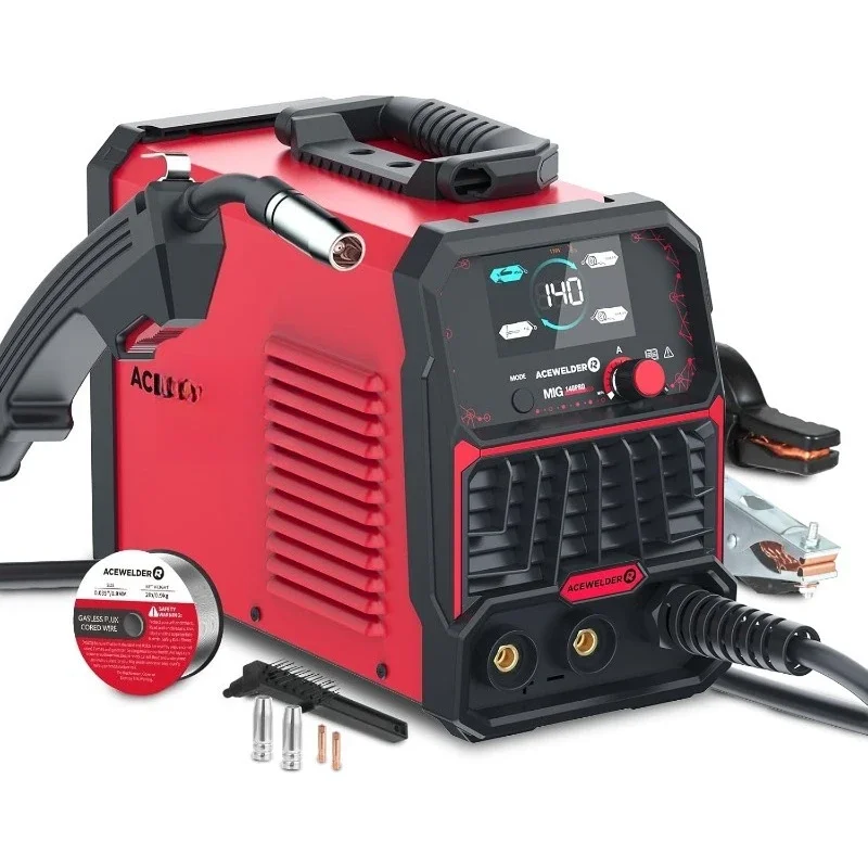 

Hot sale.140A Gasless Flux Core MIG Welder/Lift TIG/Stick 3 in 1 Welding Machine 110V Portable IGBT Inverter Synergy Welder Mach