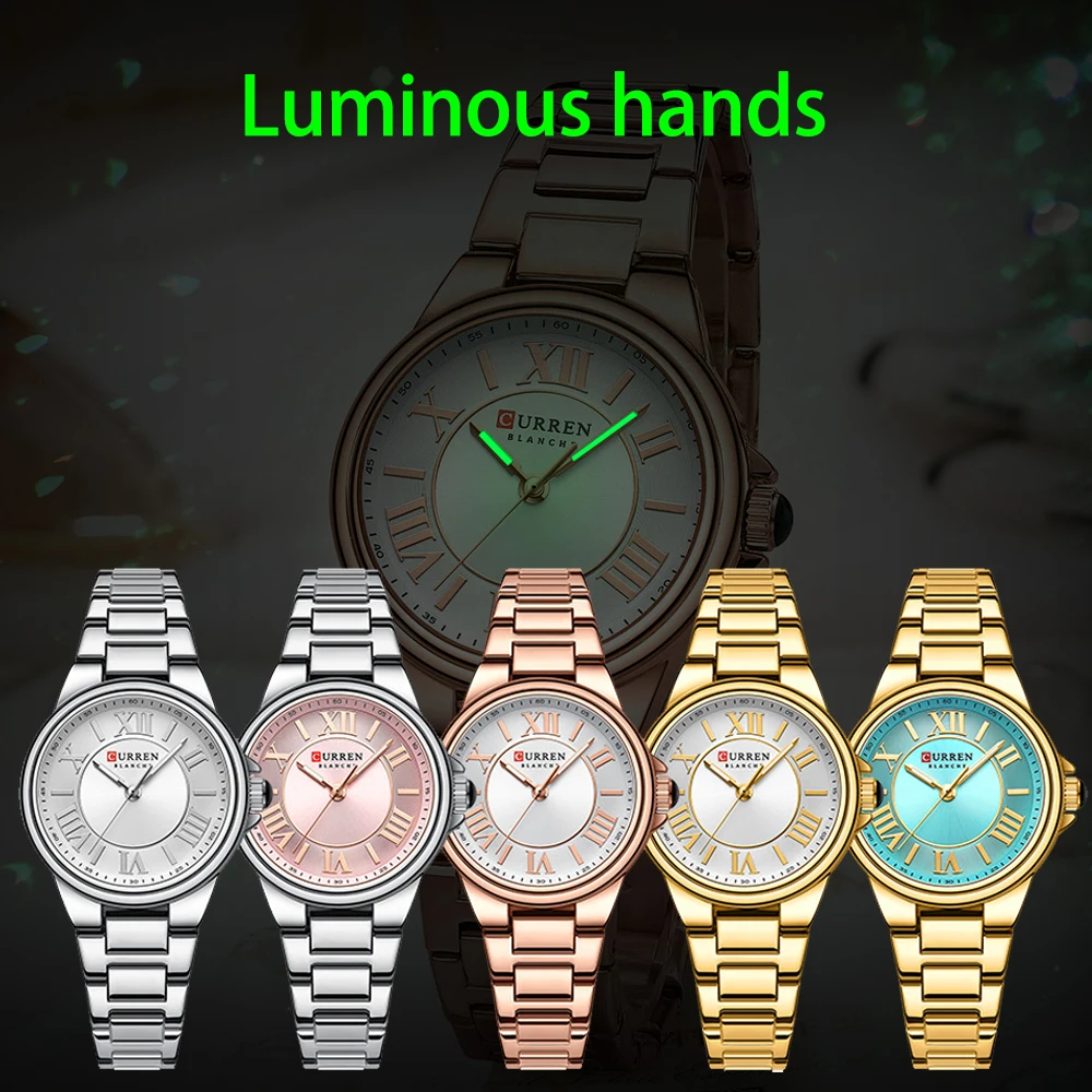 CURREN Fashion New Luxury Women Bracelet Quartz Watches For Women Wristwatch Stainless Steel Watch Lady Sports Dress Clock Gift