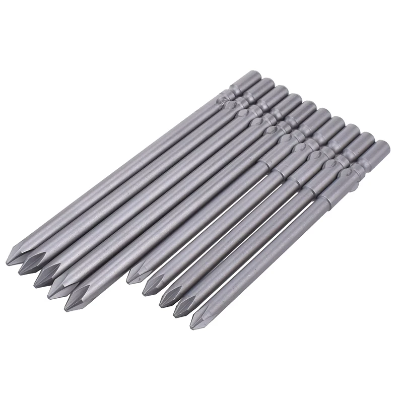 

10pcs/lot Phillips Screwdriver Bits 802 6mm Round Shank Electric Cross Bit PH00 PH0 PH1 PH2 Repair Tools 100mm/120mm Length