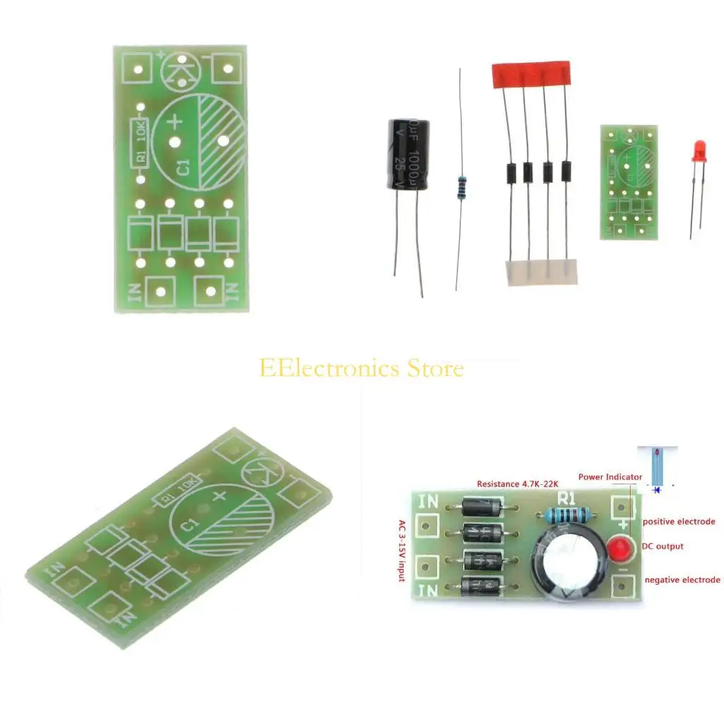 

B03C AC-DC Converter 6/12/24V To 12V Full-bridge Rectifier Filter Power Supply Module