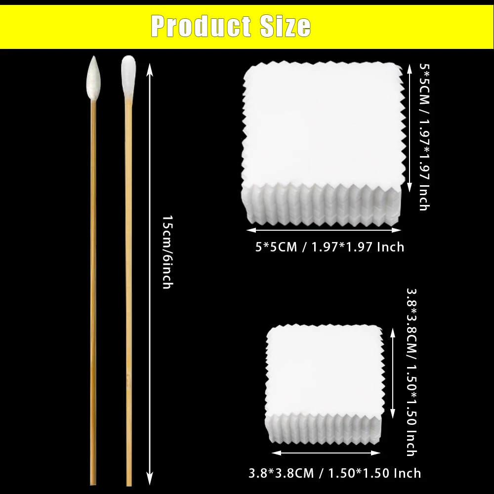 Gun Cleaning Patches Lint Free Gun Bore Chamber Cleaning Set 6 Inch Cotton Pointed Swabs Rifle Pistol Cleaning Supplies view 3