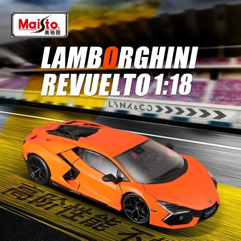 Maisto Original Genuine1/18 Lamborghini Revuelto Alloy casting simulation car model toys Collectible ornaments Gifts Male