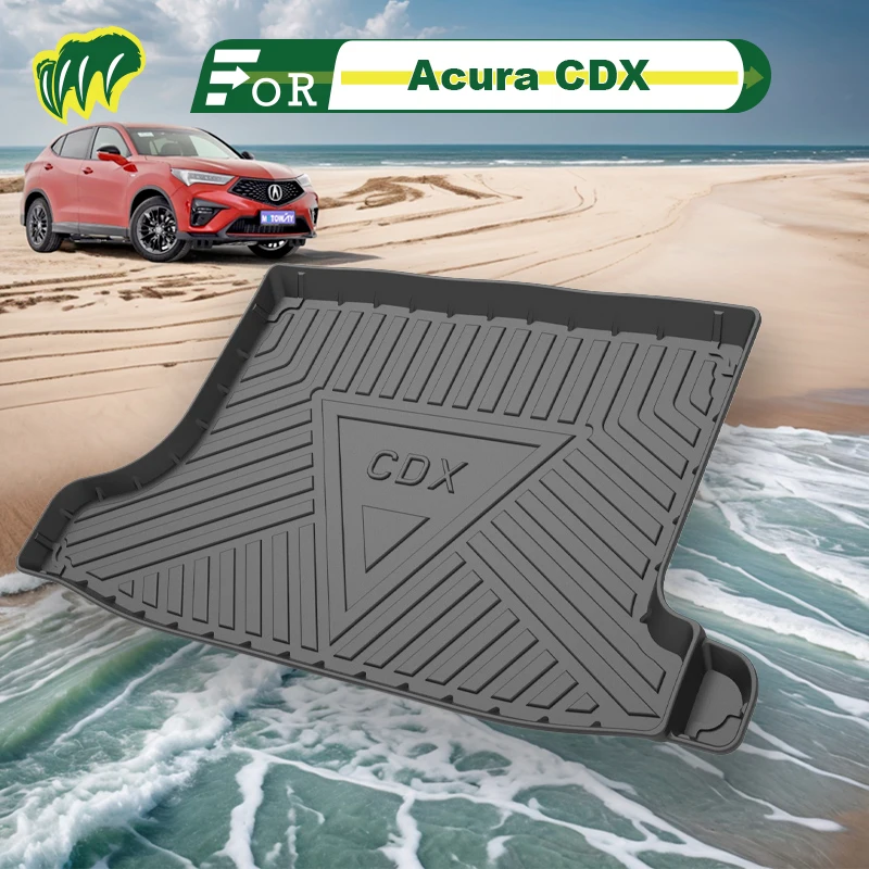 

For Acura CDX 2017 2018 2019 2020 2016-2021 Custom Fit Car Trunk Mat All Season Cargo Mat 3D Shaped Laser Measured Trunk Liners