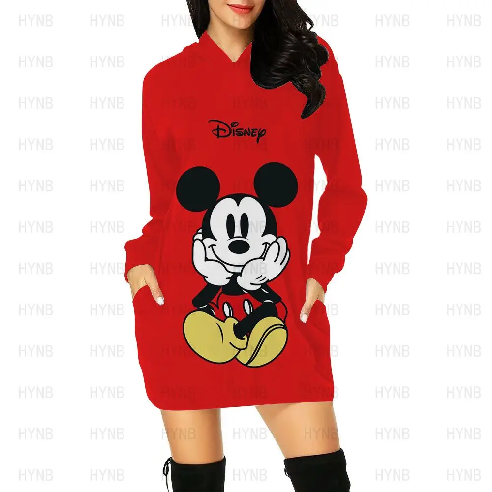 Woman Clothes Long Sleeves Y2k Minnie Mouse Dress Disney Elegant Dresses for Women Sweater Dress Women's Party 2022 Mickey Sexy