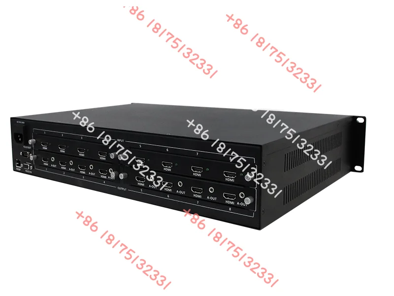 8x8 Plug-In Hybrid Matrix Switcher Seamless Splicing Matrix Video Switcher