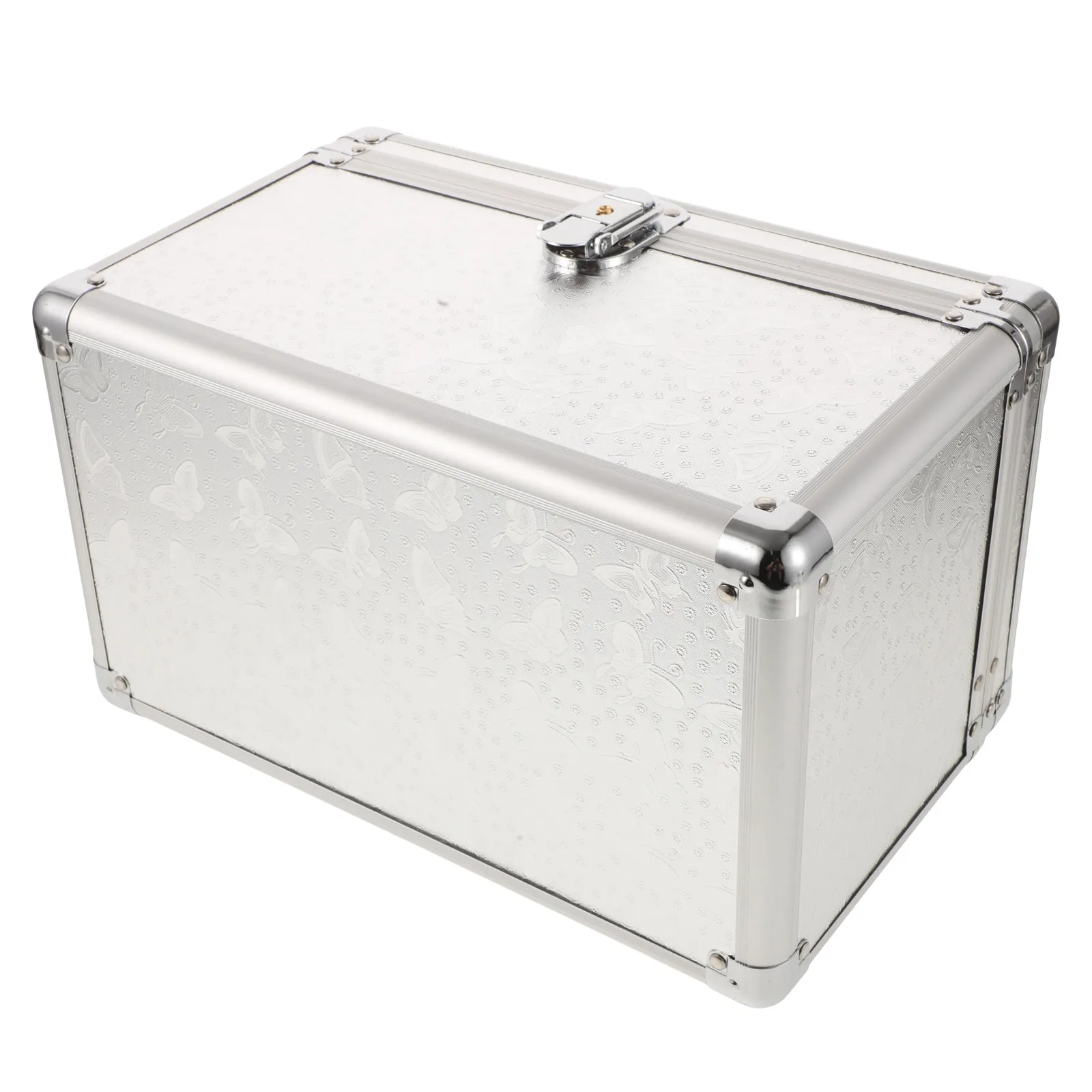 

Lightweight Rugged Aluminum Alloy Tool Box Ergonomic Handle Scratch-Resistant Exterior Tool Organizer Storage Box for Magicians