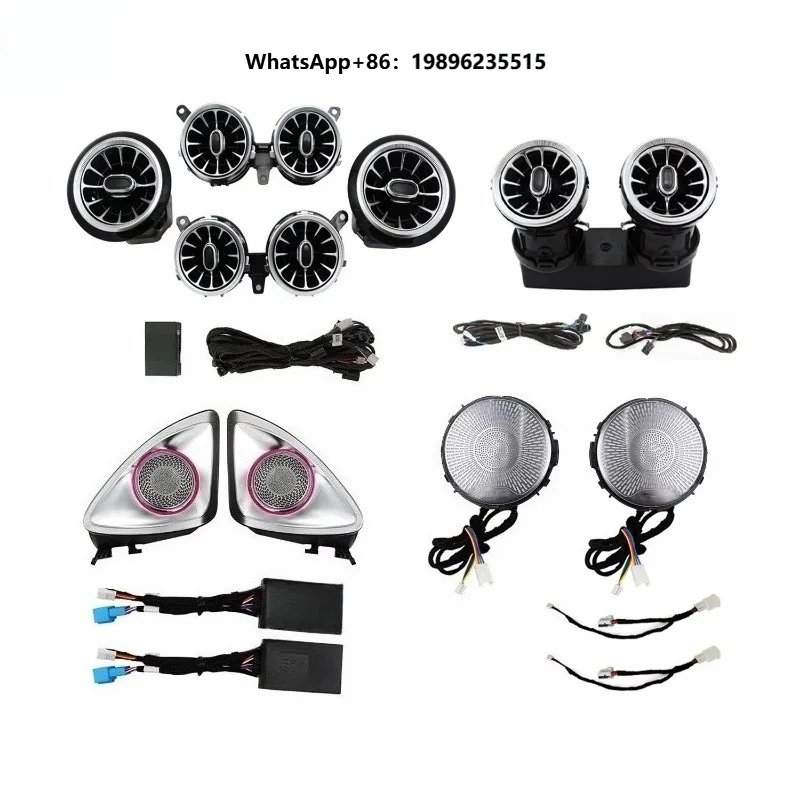 W238 Wholesale Ambient Light Kit 2016-2022  Air Vent 4D Rotating Tweeter Door Speaker Cover 12V