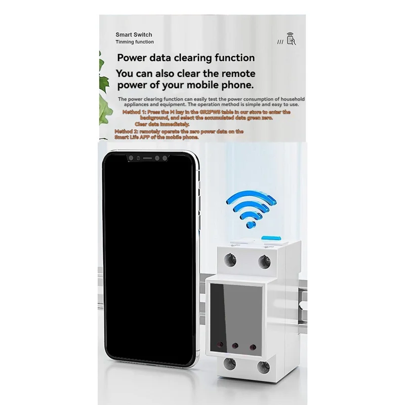 【НОВИНКА】GR2P 100A умный счетчик электроэнергии Tuya Wi-Fi счетчик энергии на DIN-рейку цифровой дисплей монитор напряжение кривая амперметр