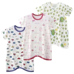 Baby Summer Sleepsuit Thin Ice Silk for Cool Comfort Anti-Kick Feature to Keep Baby Safe Unisex Homewear Sleepwear Robes