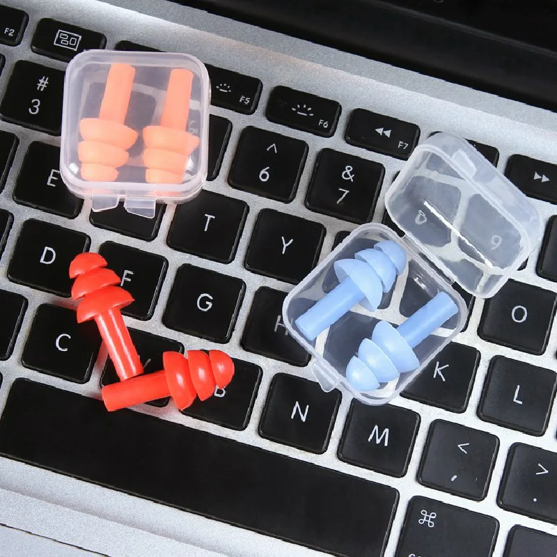 1 Pair Anti Noise Earplug Water Sports Swimming Earplug Waterproof Soft Silicone Sleep Noise Cancelling Sound Blocking Earplugs