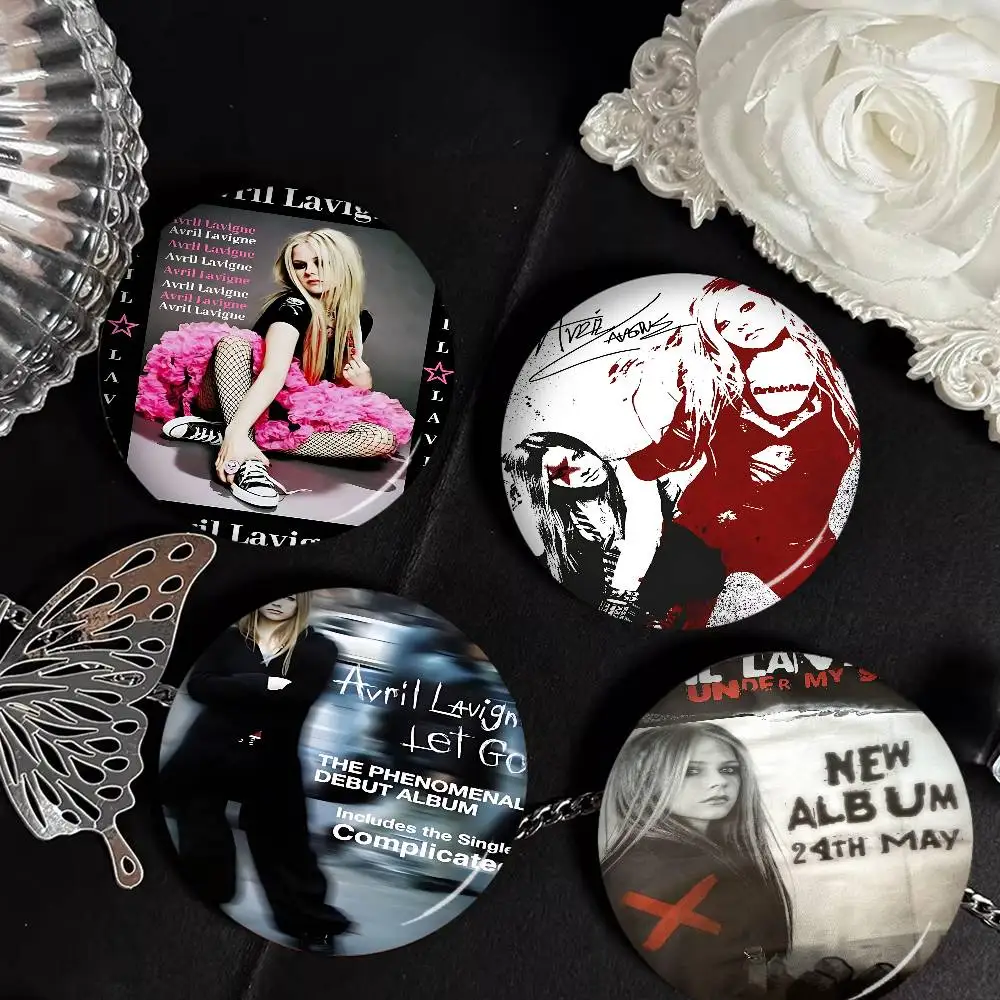 A-Avril Lavigne Singer New  Brooches Soft Button Pin Funny Silly Gnarpy on A Skateboard Meme Badge Gamer Collection Gifts