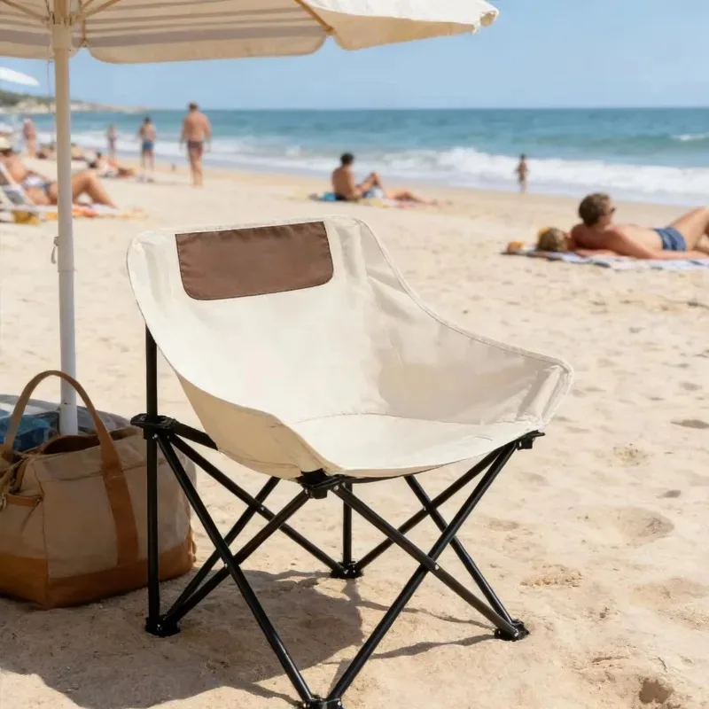Oversized Camping Chair with Side Pocket Foldable Chair Oxford Cloth Chairs Portable Beach Picnic Fishing Chairs Outdoor Chair
