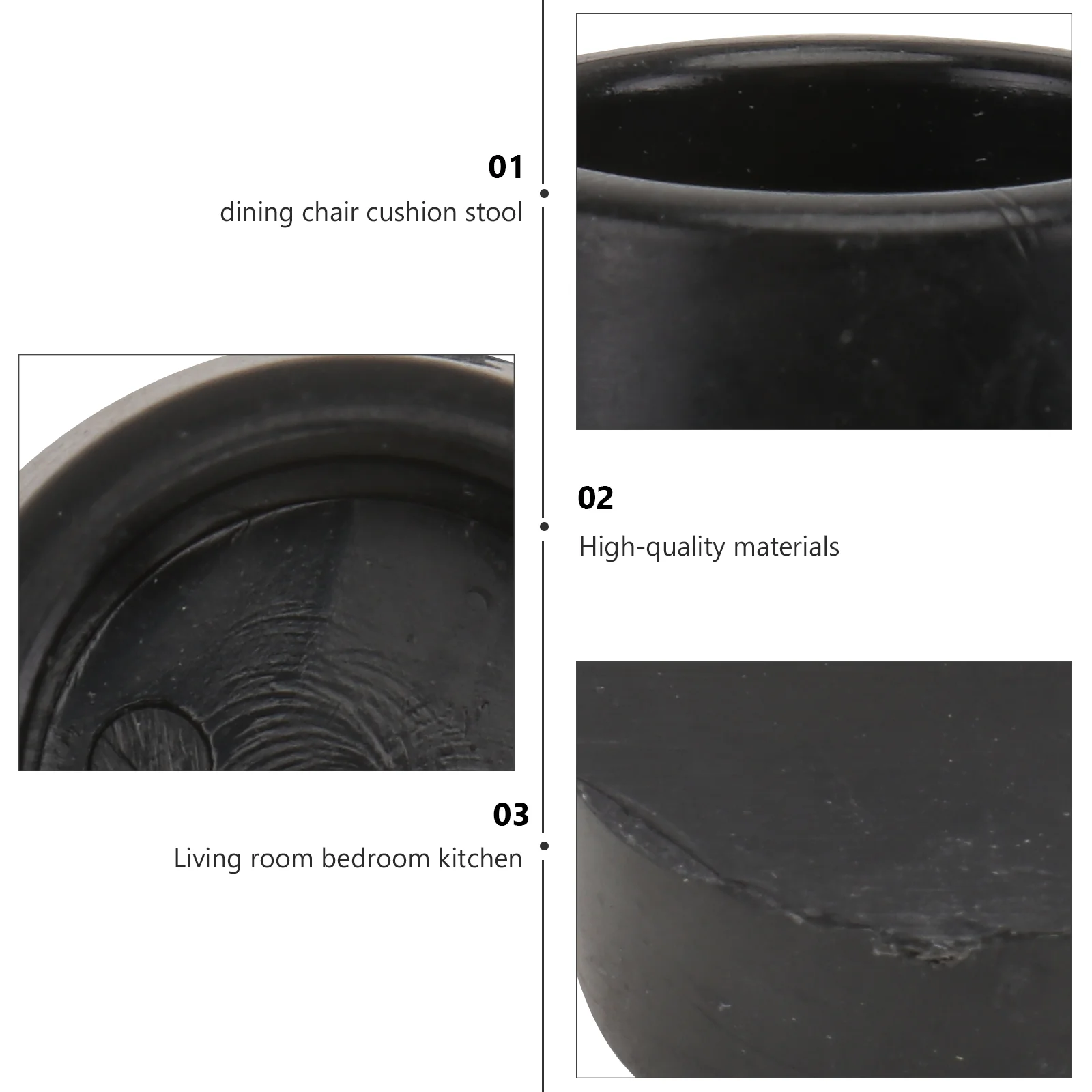 

40pcs Furniture Feet Covers Durable Plastic Anti Scratch Slipping Desk Chair Stool Leg Pad Table Stepladder Foot Protector