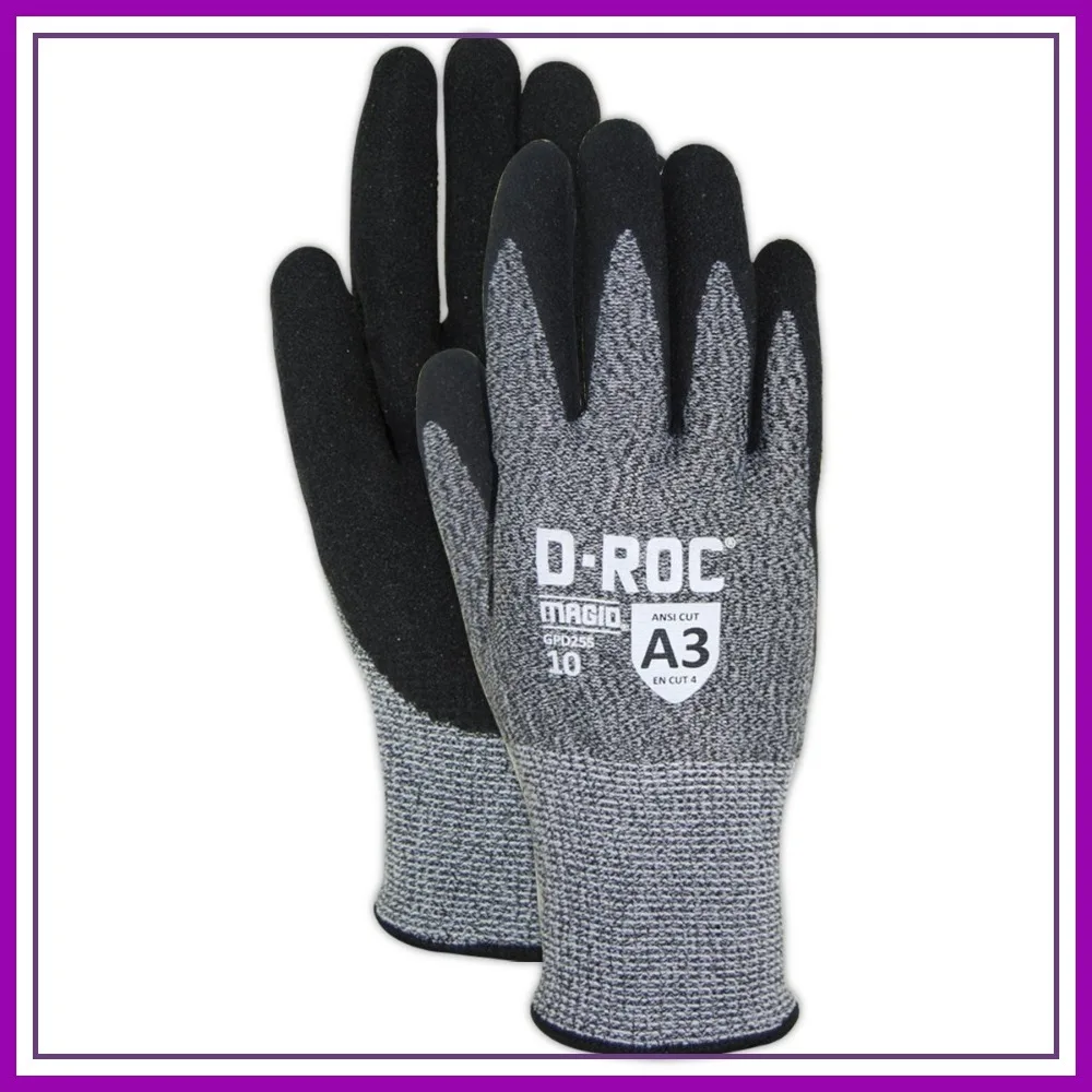 

ANSI A3 Cut Resistant Work Gloves, 12 Pairs, Size 7/Small, Sandy Nitrile Coated, Hyperon Blended Shell