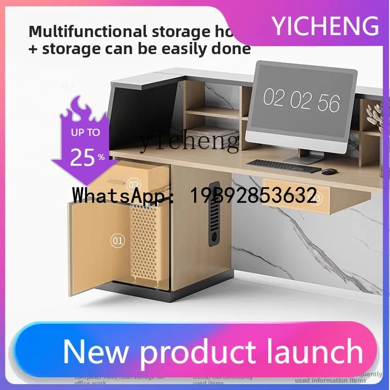 

front desk special-shaped bar counter cashier collection real estate beauty salon modern simple front desk reception desk