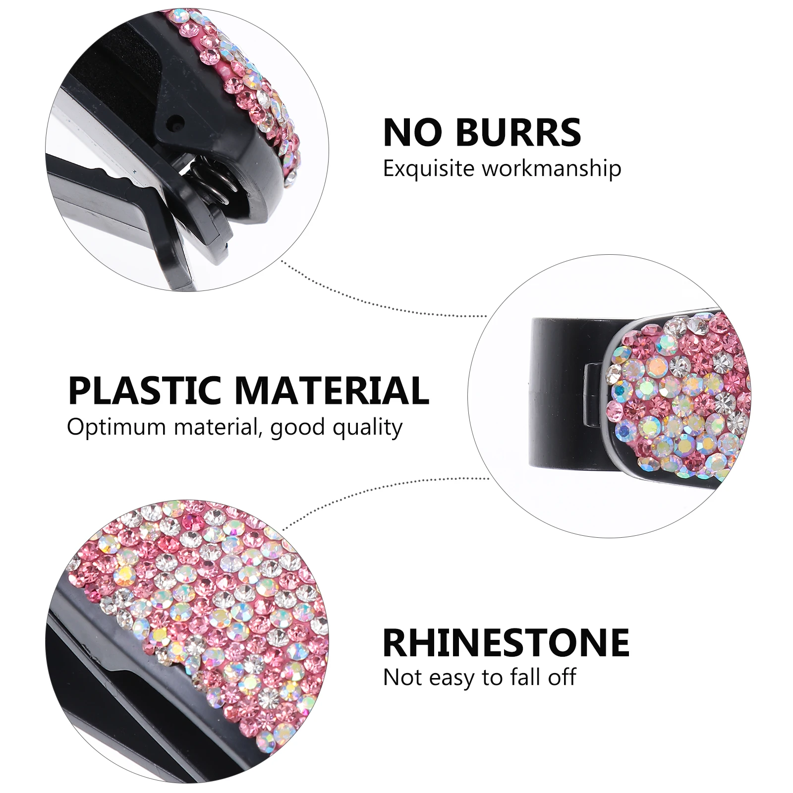 

2pcs Car Sunglasses Clip Glasses Holder For Sun Visor Eyeglasses Hanger Bill Organizer Accessory Thick Frame Compatible Durable