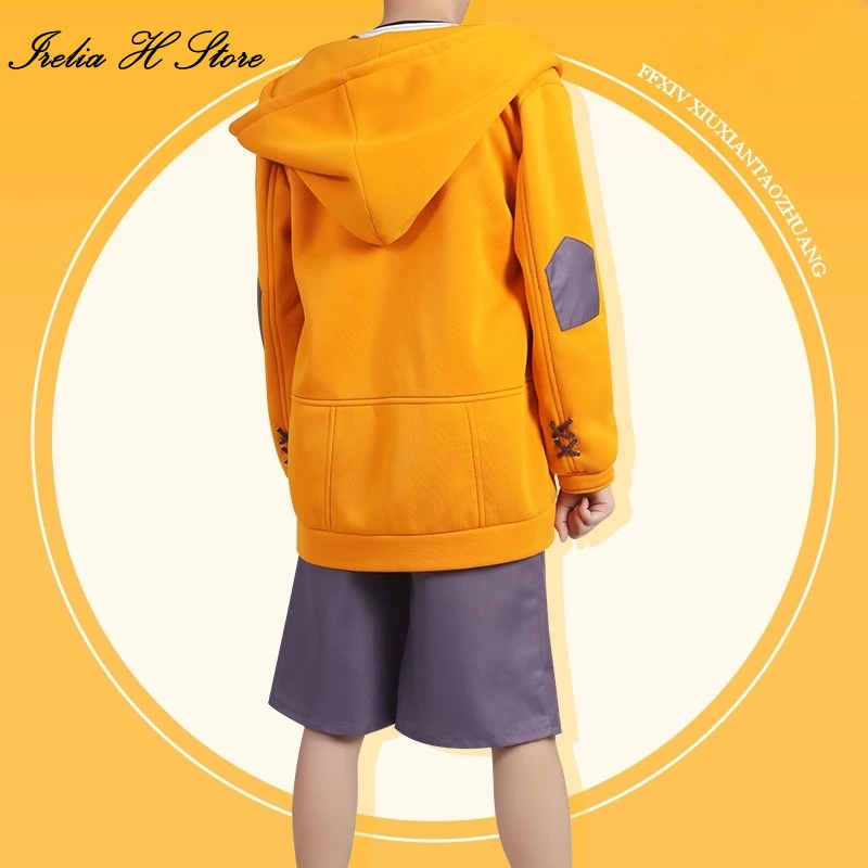 Irelia H Store FF14 Casual Jacket Final Fantasy XIV Casual Jacket Set Cosplay Costume Game Jacket shorts image 3