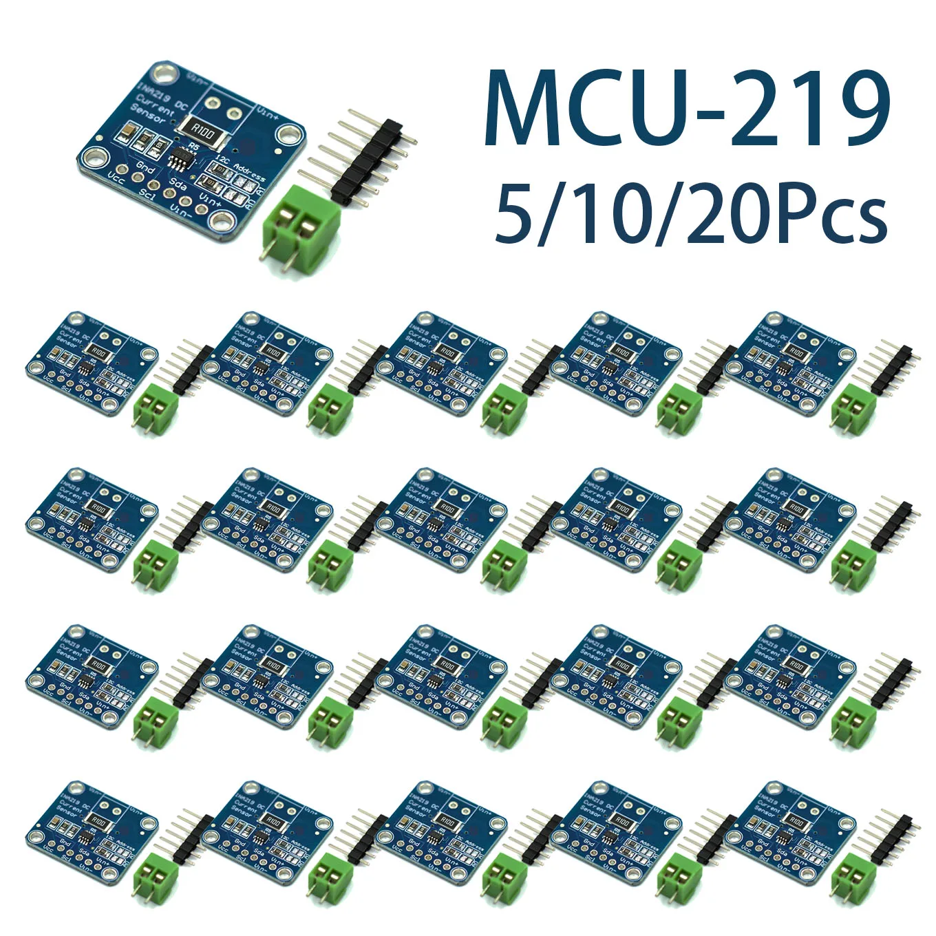 5/10/20Pcs MCU-219 INA219 I2C Interface Zero-Drift Bidirectional Current Power Monitoring Sensor Module