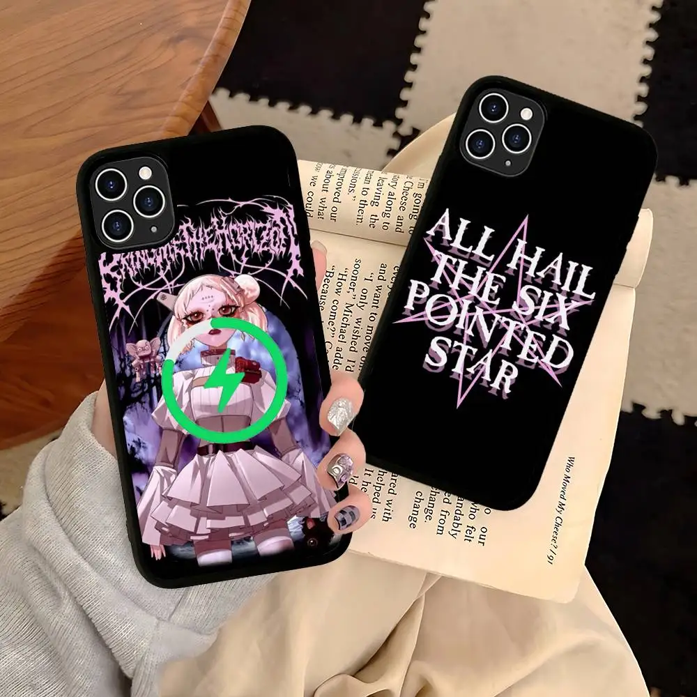 

B-Bring Me The Horizon BMTH Black For Magsafe Magnetic Phone Case For IPhone 16 15 17 Pro Max 11 12 13 14 Plus Cover