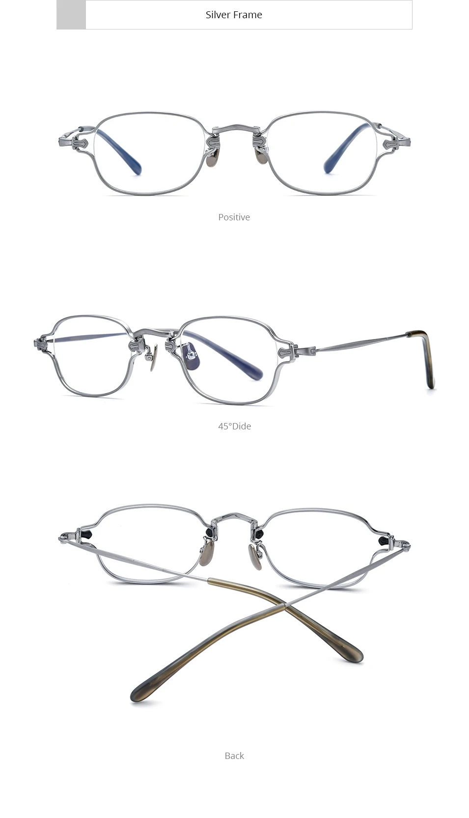 FONEX Titan Brille Rahmen Männer Drand Design Retro Quadrat Brillen Frauen Vintage Japanische Brille Ultraleicht Brillen MN186 – Detail 9